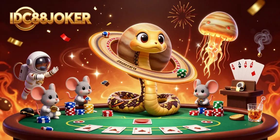 Experience thrilling gameplay in IDC88JOKER's vibrant 3D universe with astronauts betting in style.