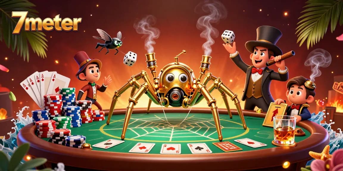 Experience thrilling 7meter sports betting with engaging visuals of a steampunk-themed casino scene.