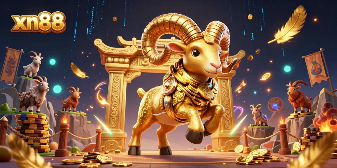 Engage with xn88's vibrant casino games and rewards in this dynamic 3D illustration.