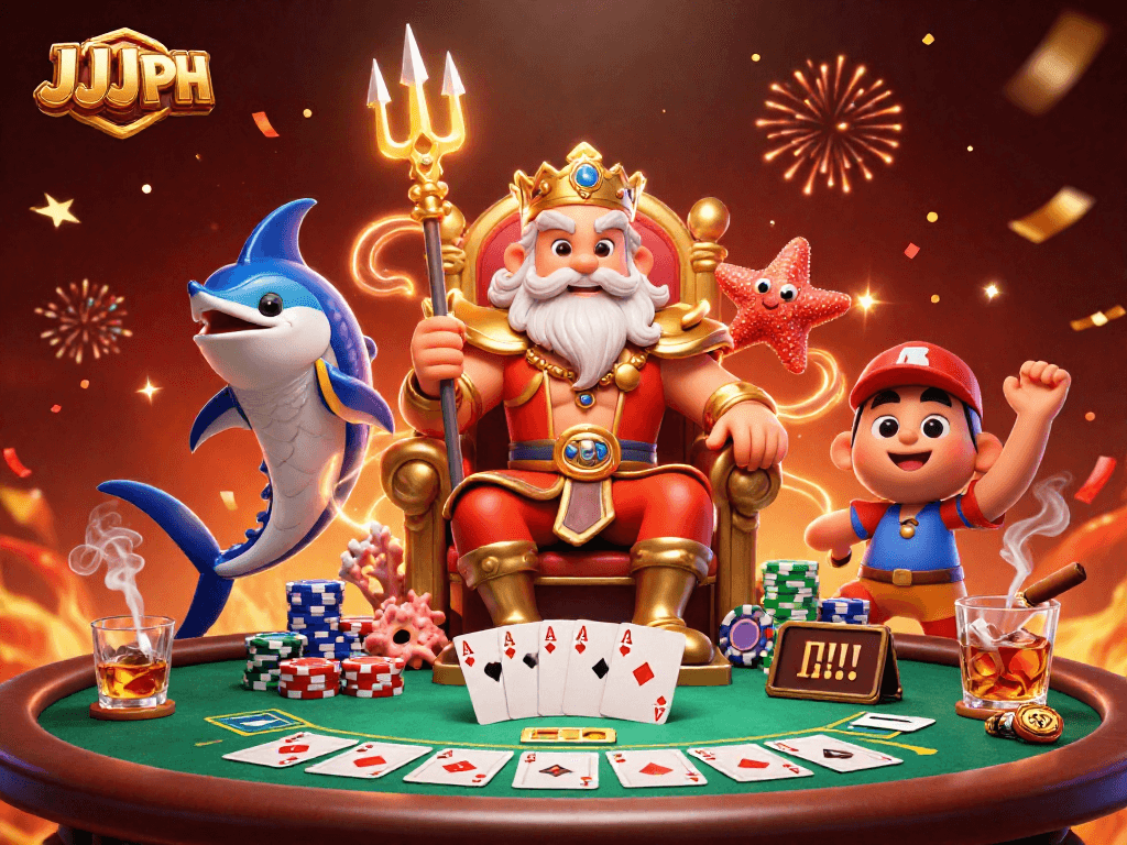 Engage with JJJPH as Neptune and his allies bring poker excitement to life.