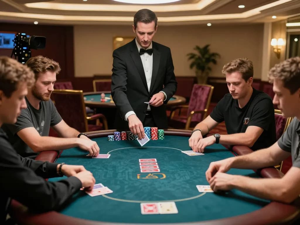 Intense poker gameplay highlighting keluaran hk results at a luxury casino