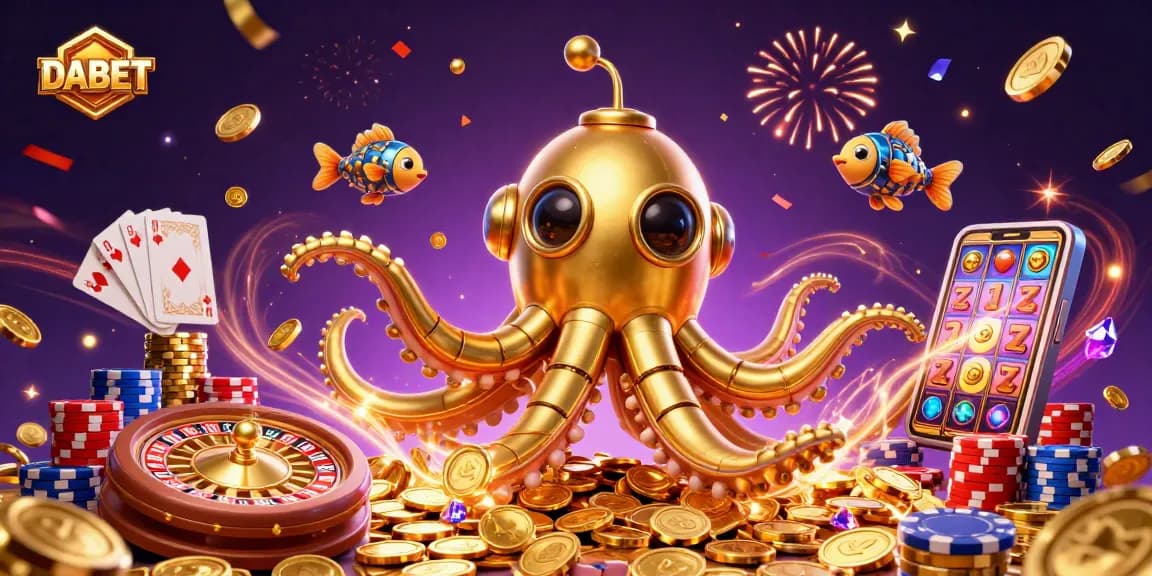 DABET players winning big with golden jackpots and vibrant casino action.