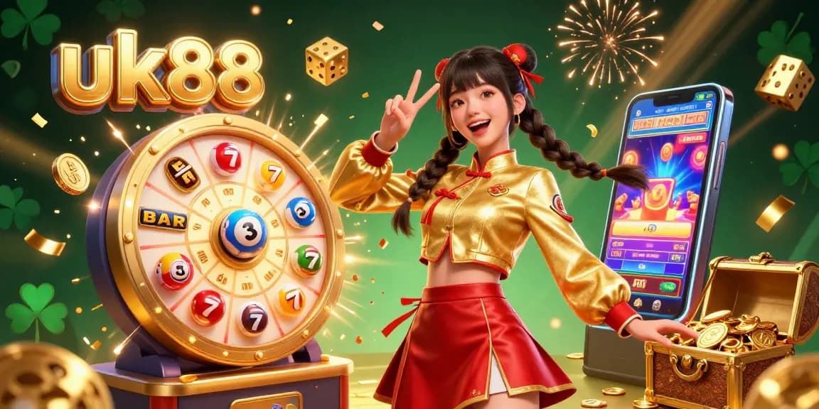 Engage with uk88's thrilling gaming experience featuring vibrant 3D characters and an explosive casino atmosphere.