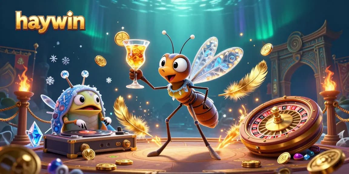 Experience exciting gaming action at haywin featuring 3D casino characters and dynamic elements.