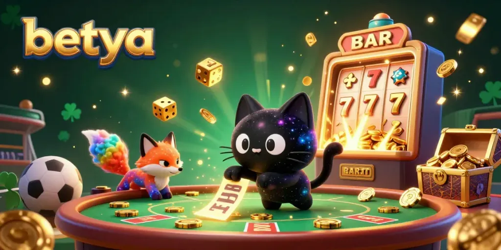 Experience the thrill of betting with Betya's captivating cosmic casino scene.