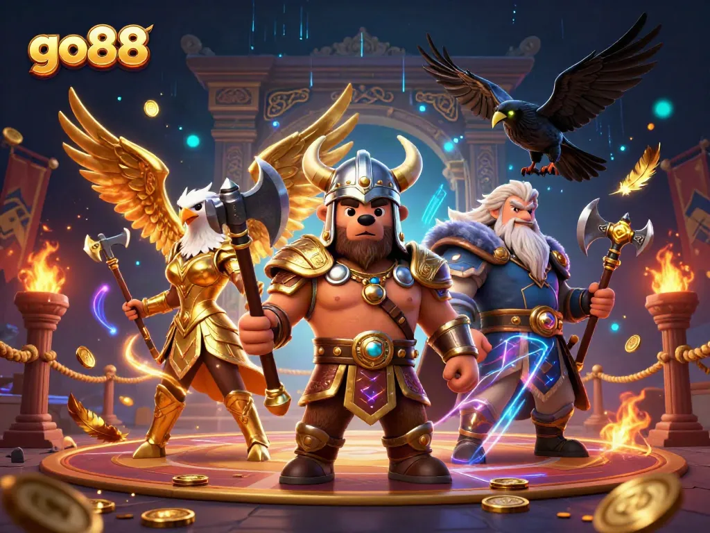 Experience thrilling gameplay with go88 in a vibrant casino scene packed with action!