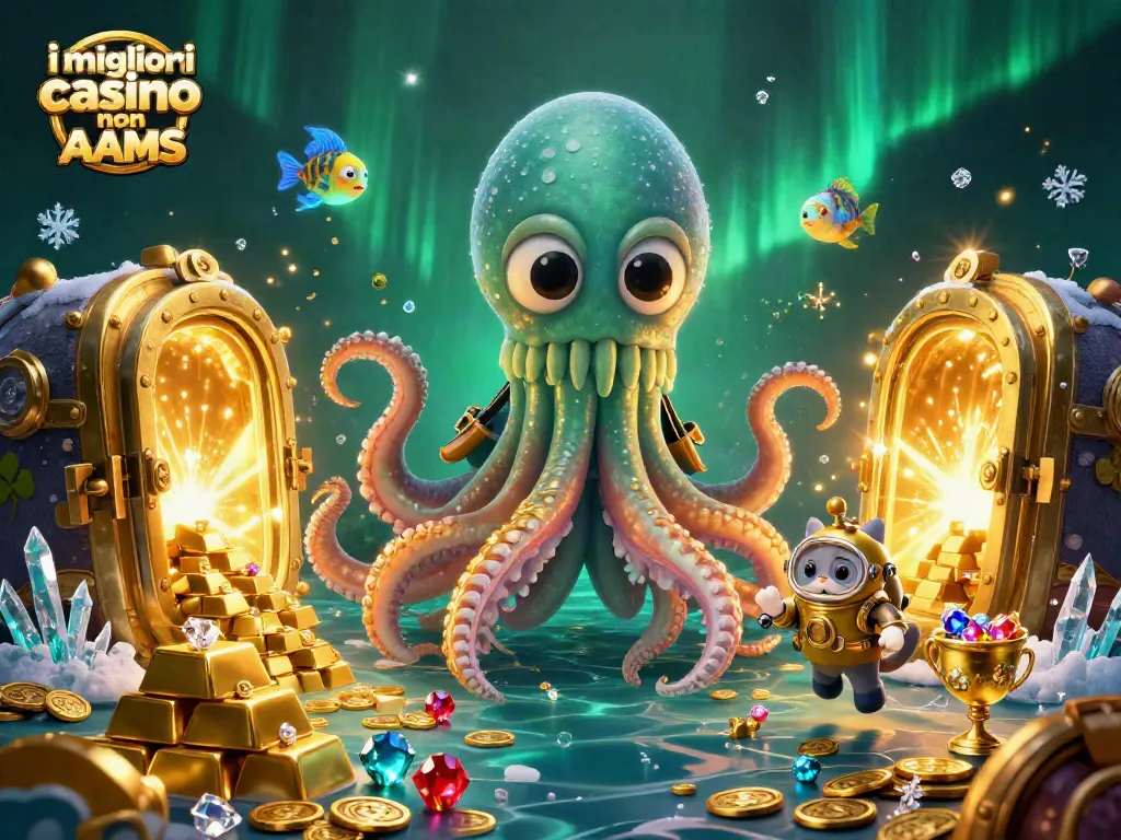 Gioca ai migliori casino non AAMS con un kraken e un gatto subacqueo in un mondo di tesori.