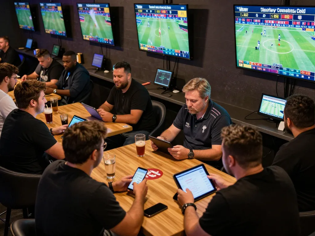 Join the excitement of placing bets at Sunwin's vibrant sports lounge, where live games create a thrilling atmosphere.
