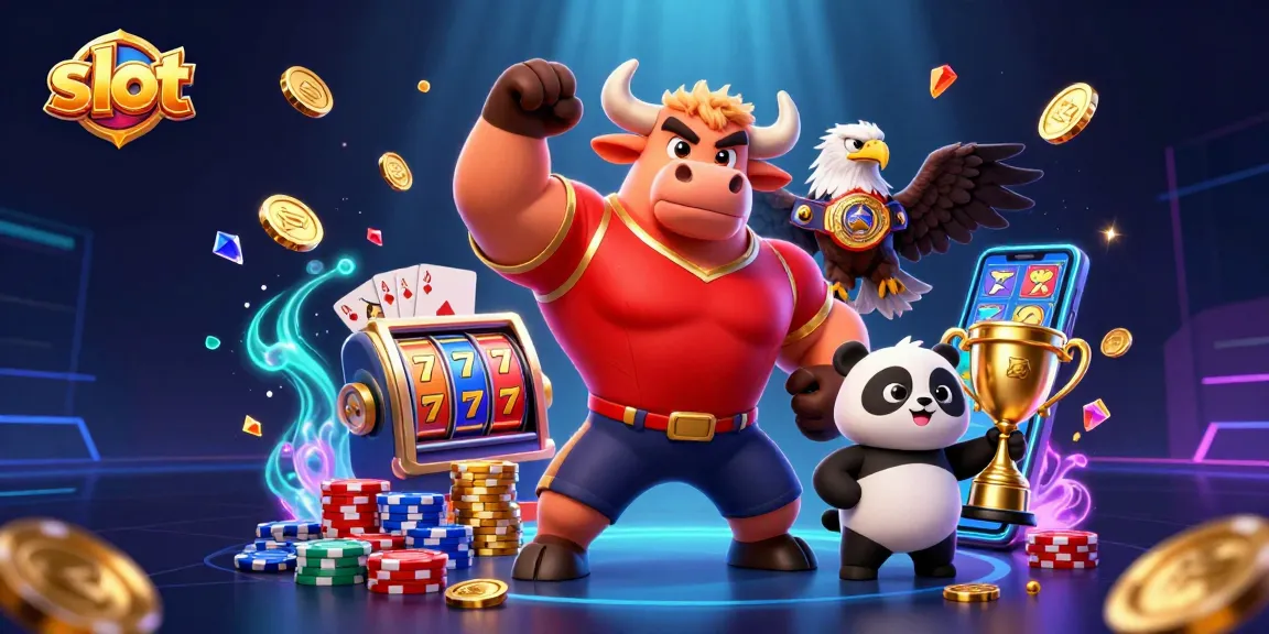 Putar dan menangkan di slot dengan adegan kartun 3D dinamis yang menampilkan karakter ikonik dan elemen kasino yang cerah.