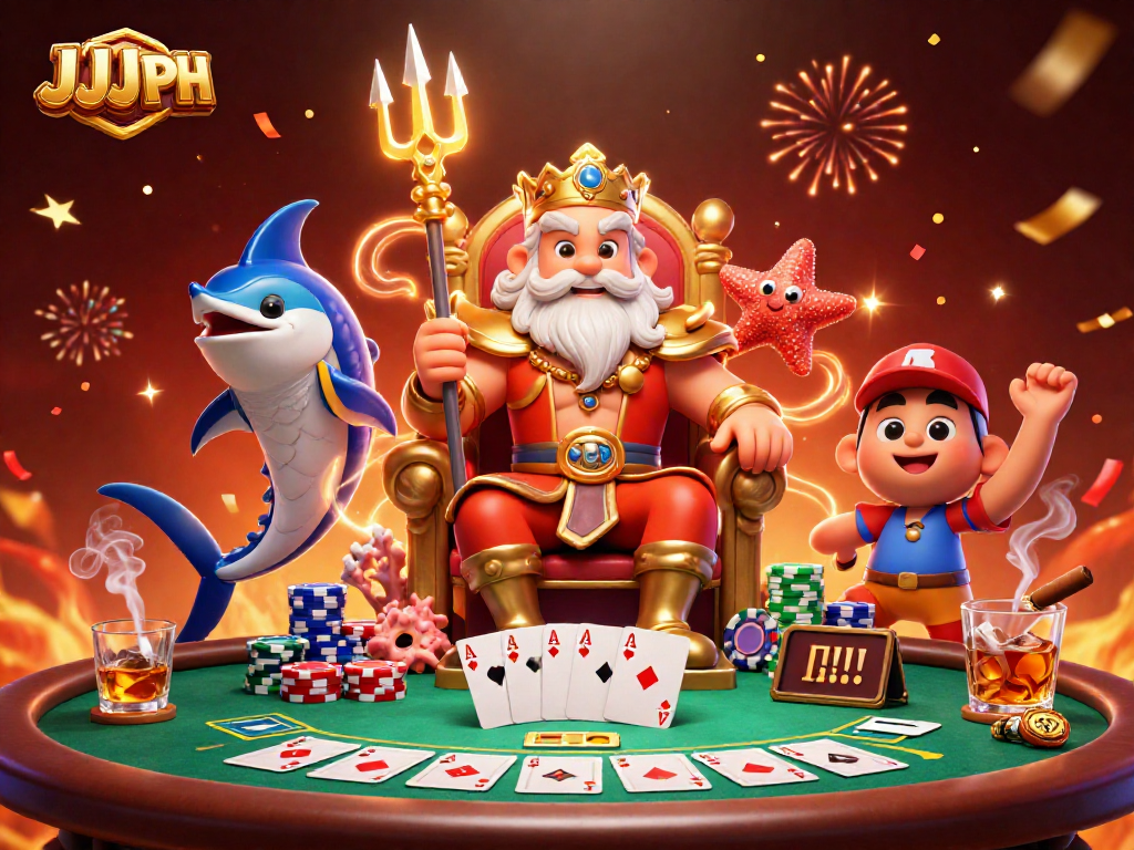 Engage with JJJPH as Neptune and his allies bring poker excitement to life.