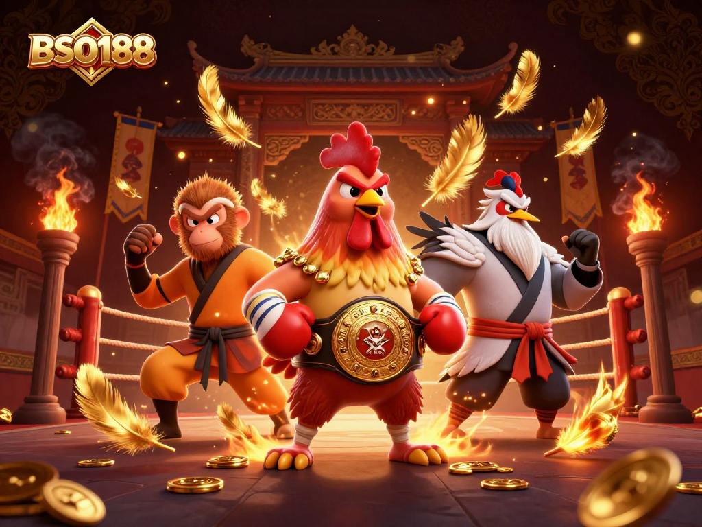 Engage with BSO188's exciting betting opportunities in this vibrant casino scene featuring a dynamic trio.