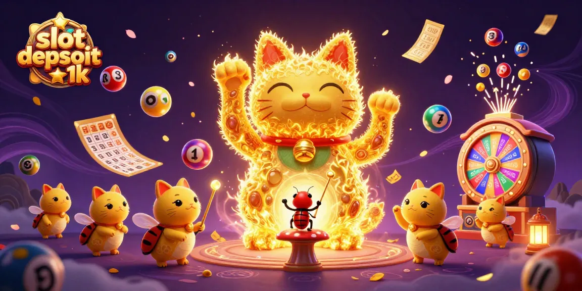 Experience thrilling gameplay at slot depsoit 1k with festive symbols and vibrant elements in a dynamic casino-themed scene.