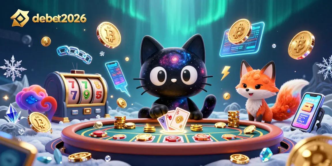 Engage with debet2026 in a cosmic casino scene featuring currency and gaming elements.