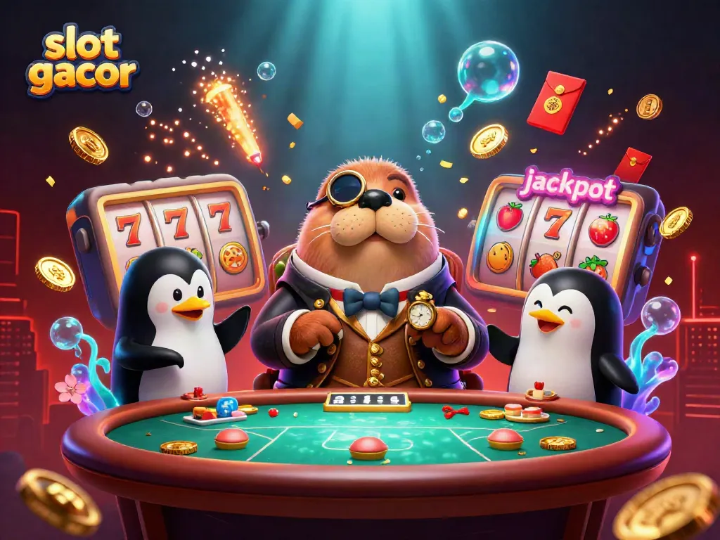 Engage in thrilling gameplay with slot gacor featuring vibrant characters and dynamic casino elements.