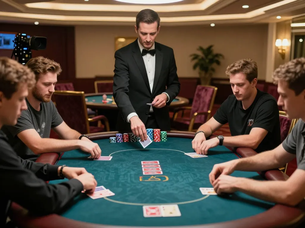 Intense poker gameplay highlighting keluaran hk results at a luxury casino