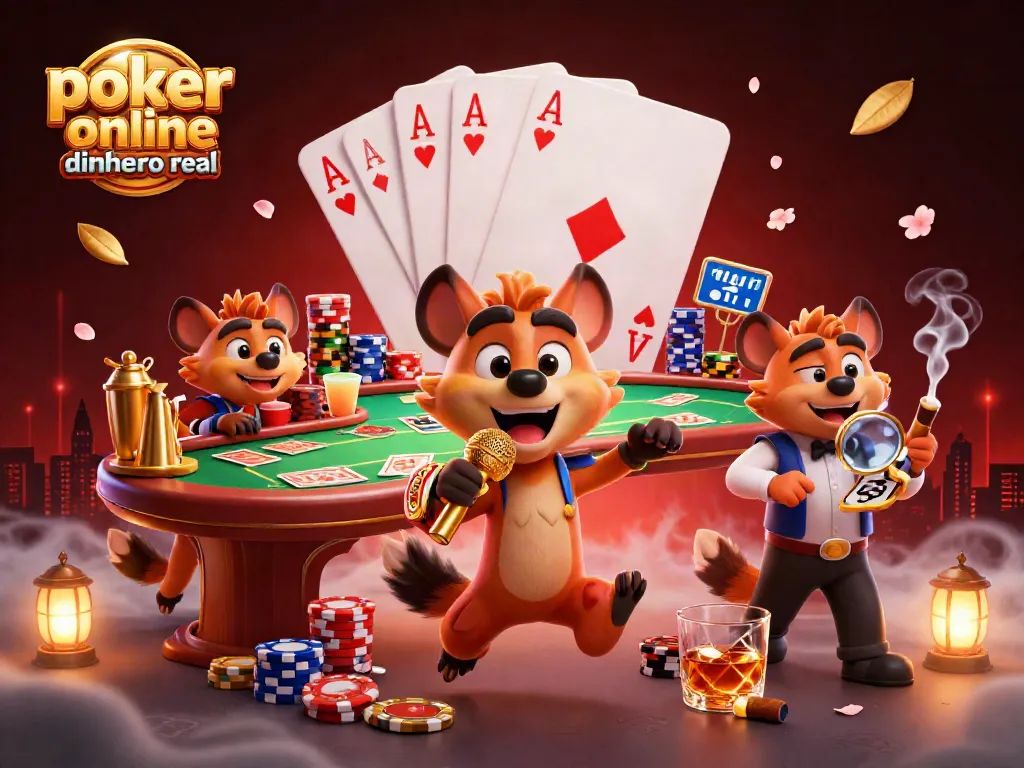 Disfruta del póker online España dinero real mientras juegan divertidos personajes en un club de comedia.