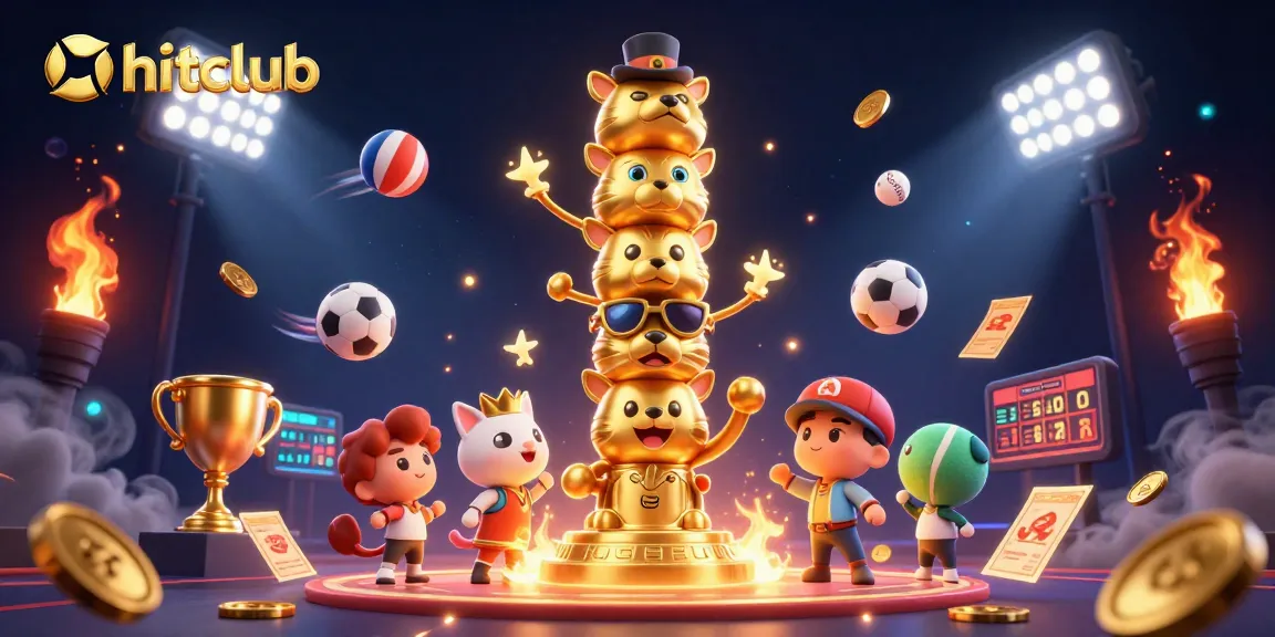 Engage with hitclub's dynamic sports betting scene featuring animated elements and a vibrant aesthetic.