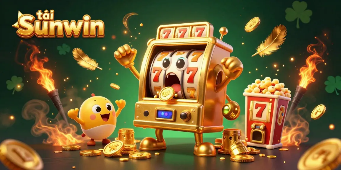Catch the excitement and tải Sunwin with our vibrant and energetic slot machine scene!