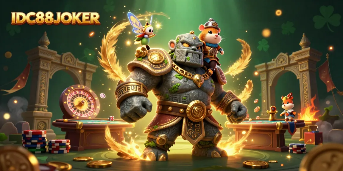 Experience thrilling gameplay at IDC88JOKER with engaging characters and vibrant casino elements.
