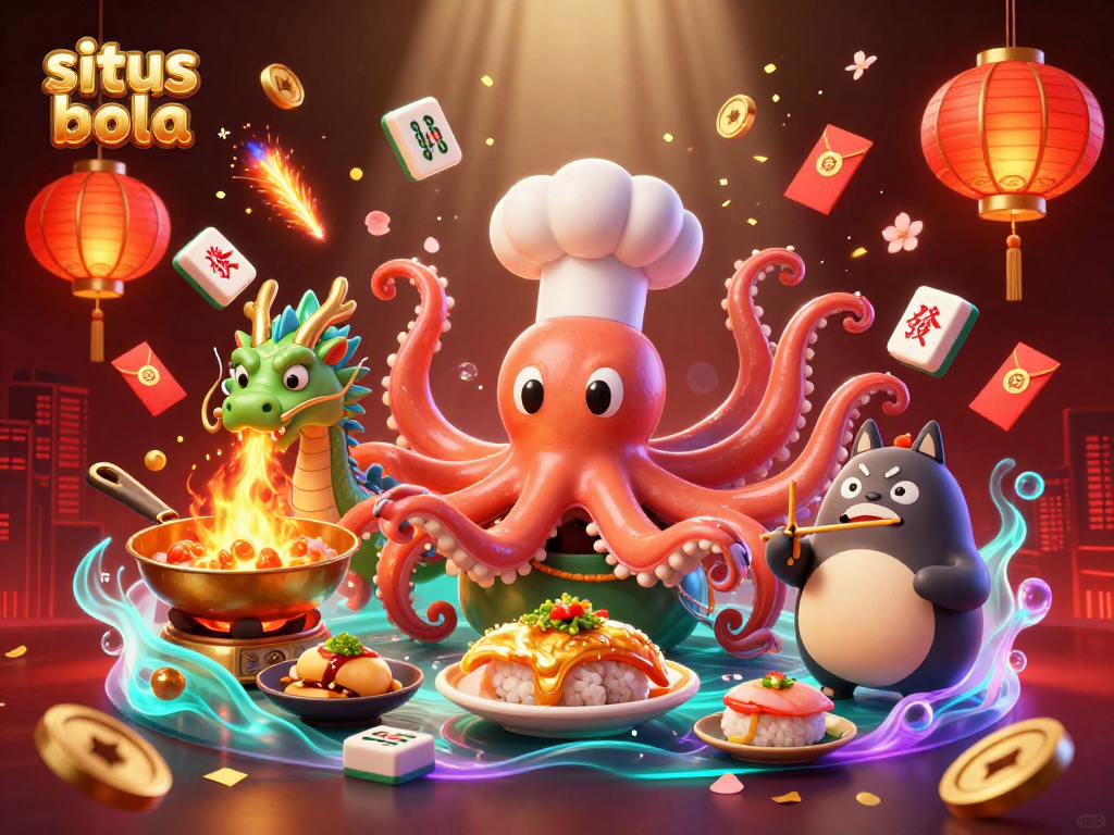 Enhance your gaming experience on situs bola with vibrant 3D casino-inspired illustrations.