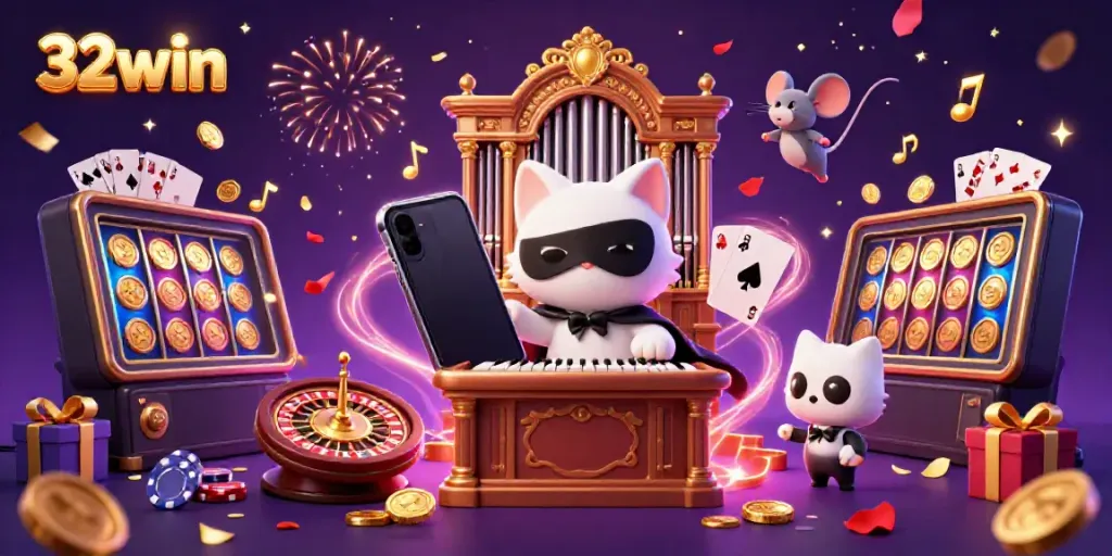 Experience thrilling slot action and excitement at 32win with a lively casino scene.