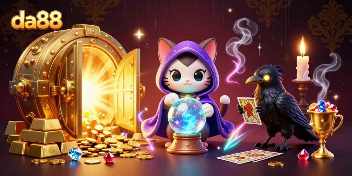 Experience the thrill of fortune with da88 as mystic characters surround golden treasures.