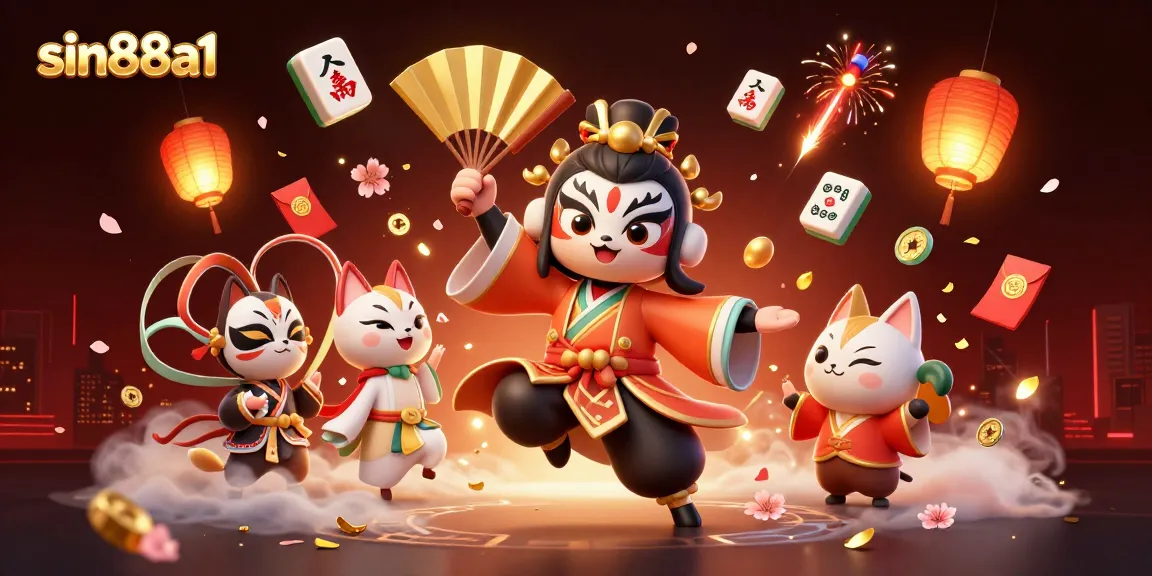 Sin88a1 illuminates a vibrant casino scene with captivating characters and dynamic elements.