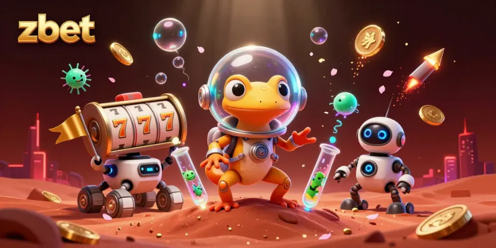 Experience the excitement of zbet with a vibrant casino scene featuring dynamic characters and elements.