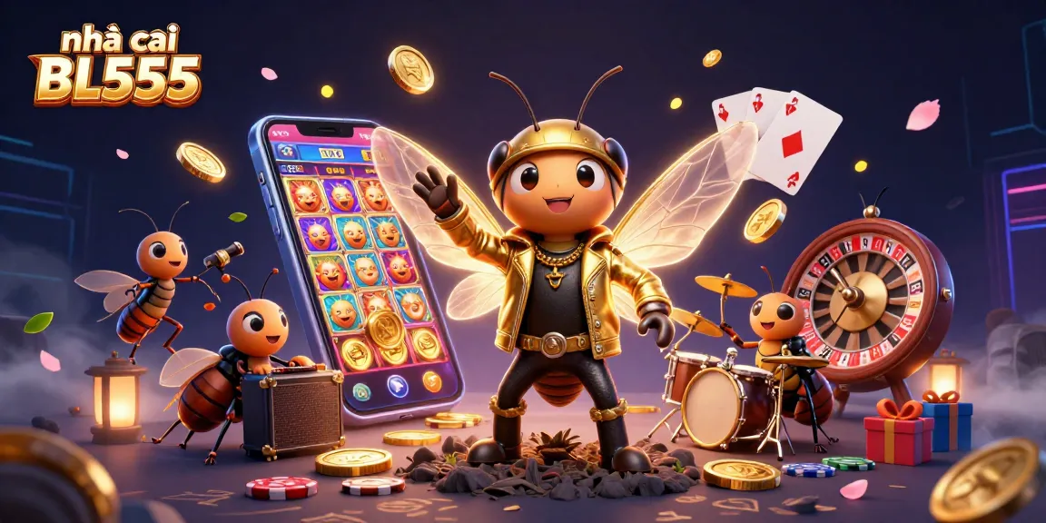 Experience the thrilling world of nhà cái BL555 with vibrant slot games and lively characters.