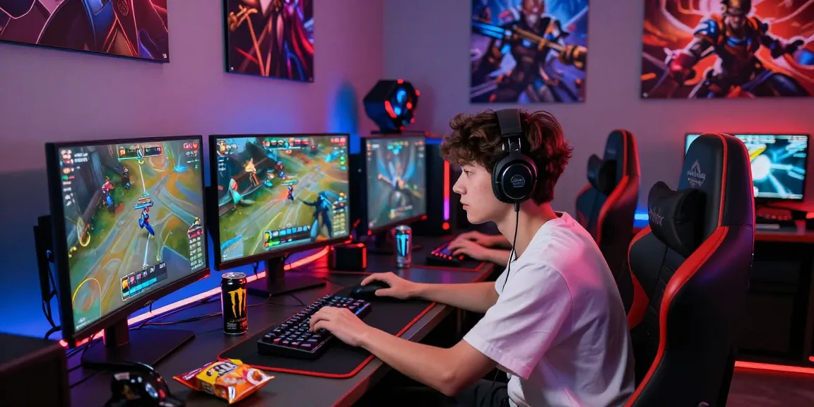 Overwatch 2 Hack gameplay setup with vibrant lights and gaming gear
