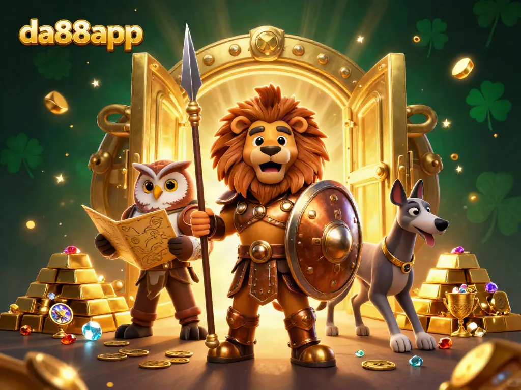 Experience new adventures with da88app, where the lion hero and allies unlock treasure ideas and gaming wins!