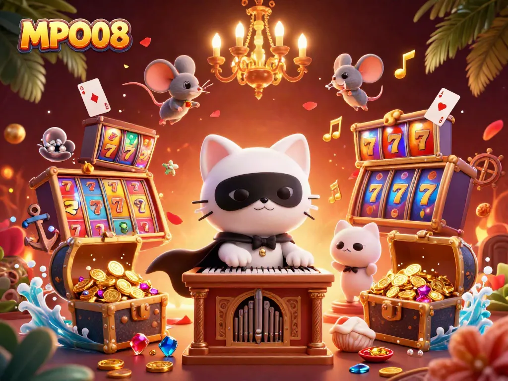MPO08 enhances your online casino experience with vibrant animated elements and unique characters.