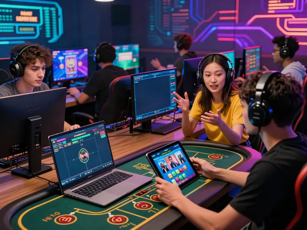 Exciting online gaming atmosphere showcasing net88 players engaged in live casino and sports betting.