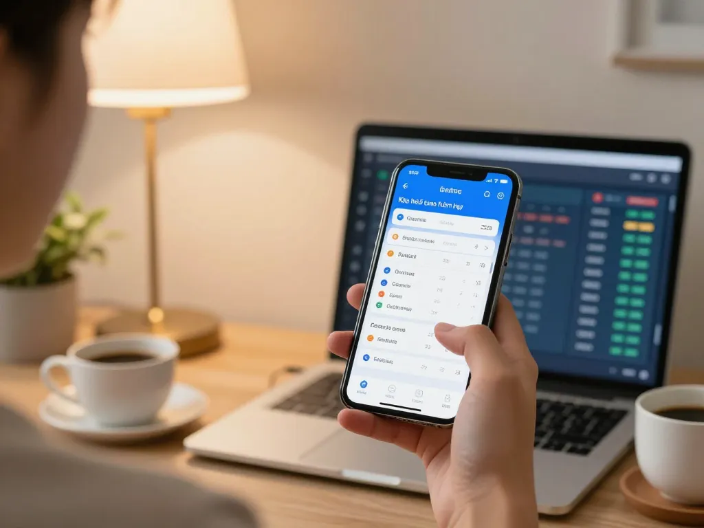 Placing strategic bets with kèo nhà cái hôm nay app displayed on smartphone in cozy home setting