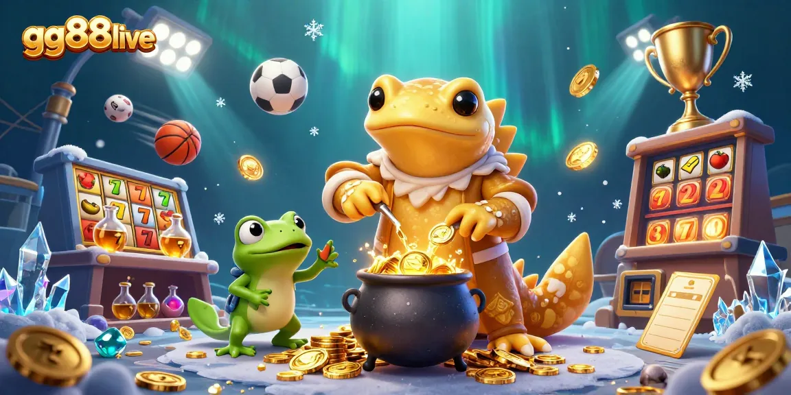 Engage with exciting gameplay at gg88live with a golden salamander alchemist in a captivating casino scene.