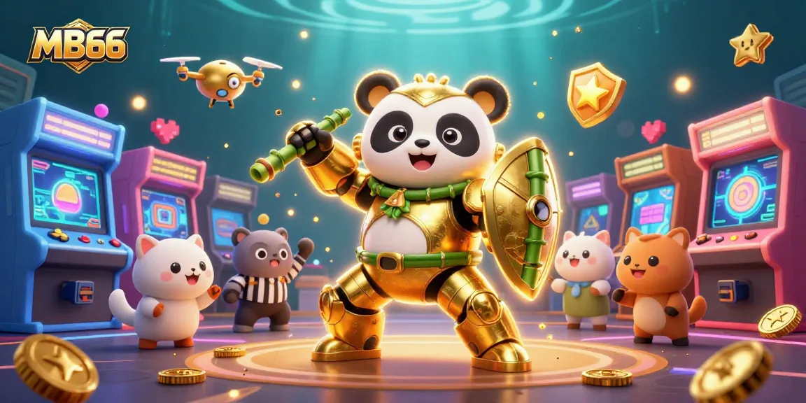 Experience thrilling gaming at MB66 with exciting characters in a vibrant casino atmosphere!