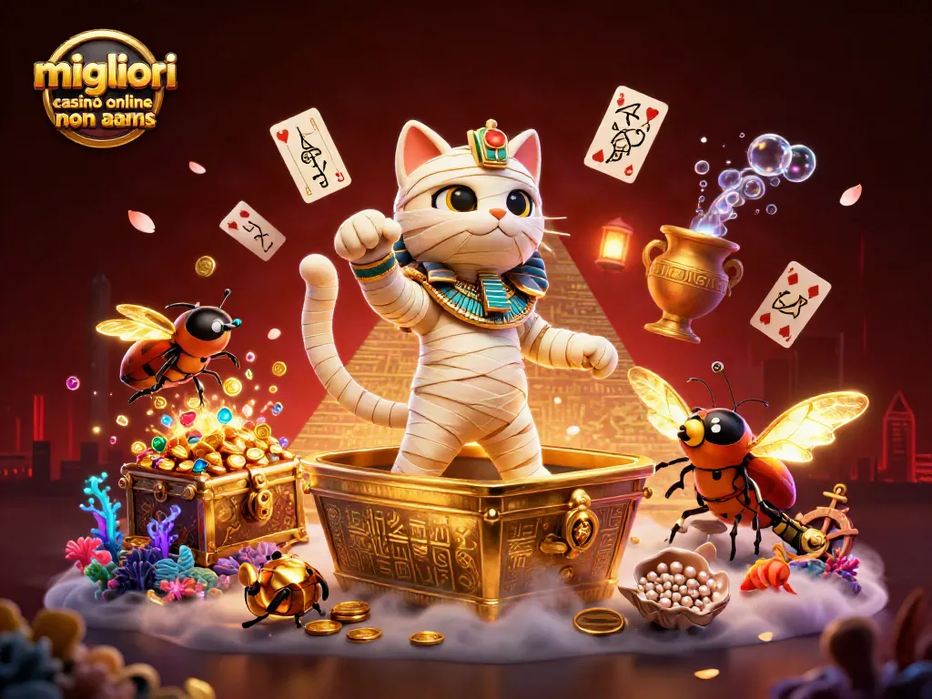 Gioca nei migliori casinò online non AAMS, con una mummia egiziana e uno scarabeo tra l'oro