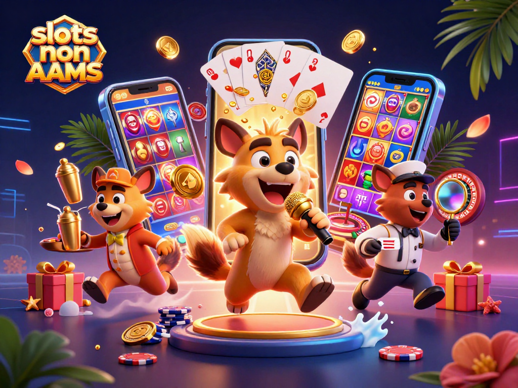 Gioca alle slot non AAMS in un casinò vivace con animali comici e azioni frizzanti.