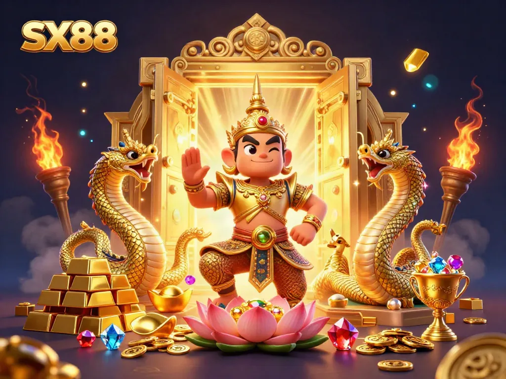 SX88 welcomes players to thrilling games of chance with vibrant characters and rich treasure elements