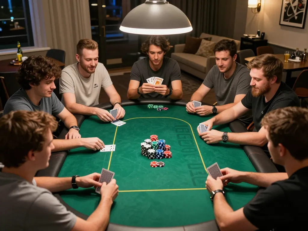 Experience thrilling gameplay at f8betz with a lively poker scene showcasing strategic card play and cheerful competition.