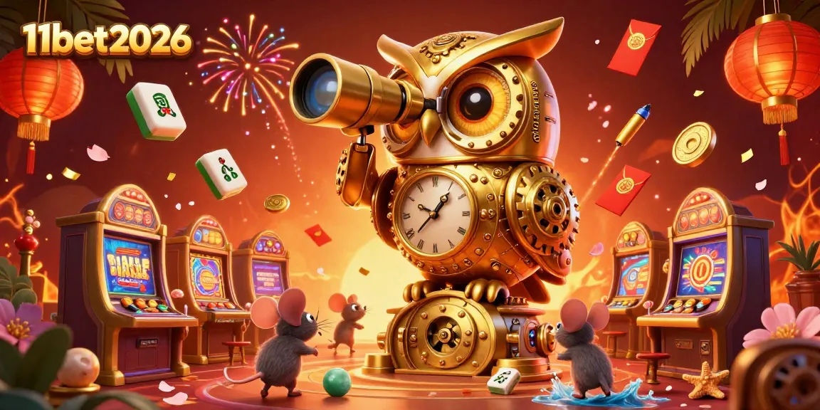 Experience the vibrant casino scene of 11bet2026 with animated characters and dynamic elements.