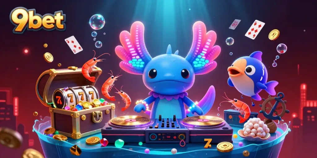 Experience ultimate gaming action with the vibrant 9bet casino scene featuring colorful characters and lively gameplay elements.