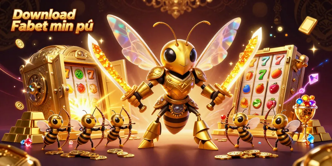 Engage with exciting gameplay as you download Fabet miễn phí, featuring vibrant slot elements amidst a treasure-filled scene.