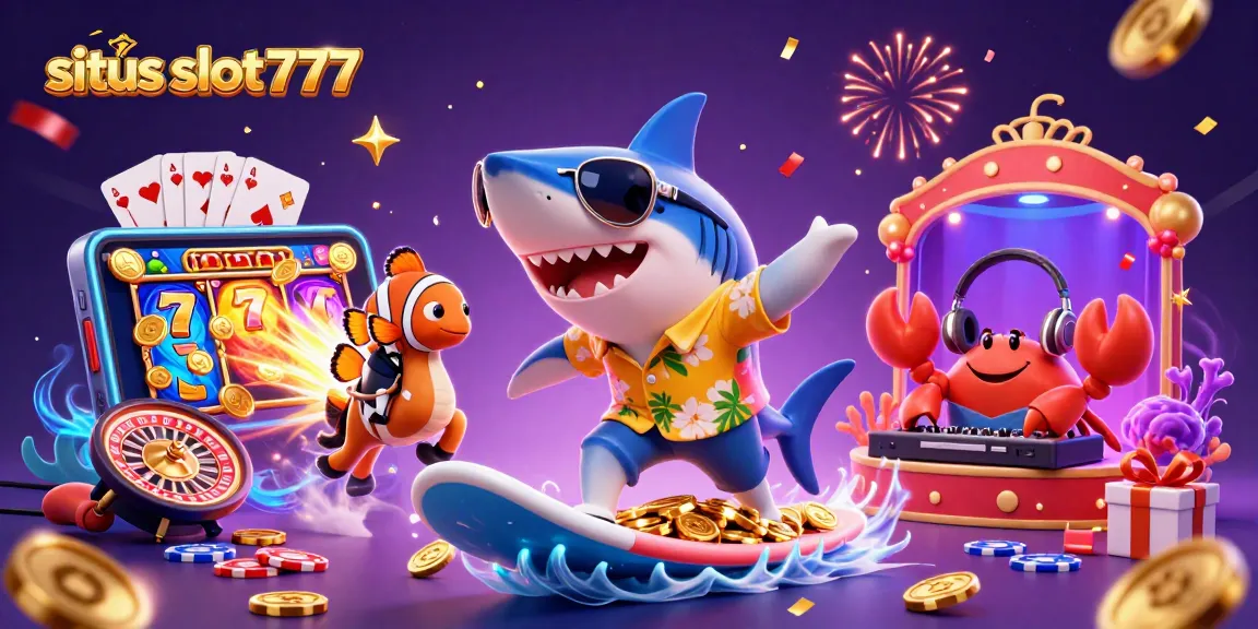 Splash into action with situs slot777, featuring vibrant 3D characters and exciting slot elements!