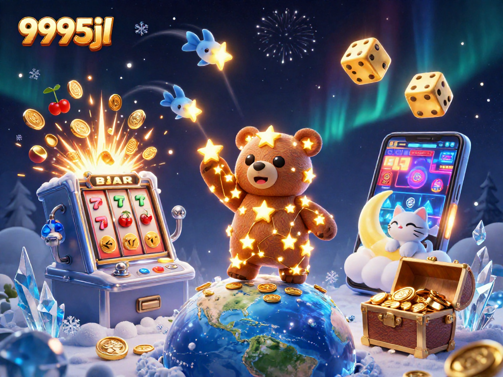 Join the fun at 9995jl with our dazzling 3D casino scene filled with coins and jackpots!