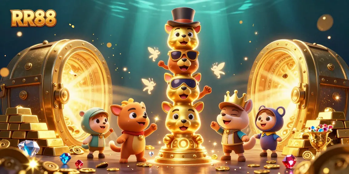 Experience winning moments at RR88 with vibrant casino elements and a dynamic animated feel.