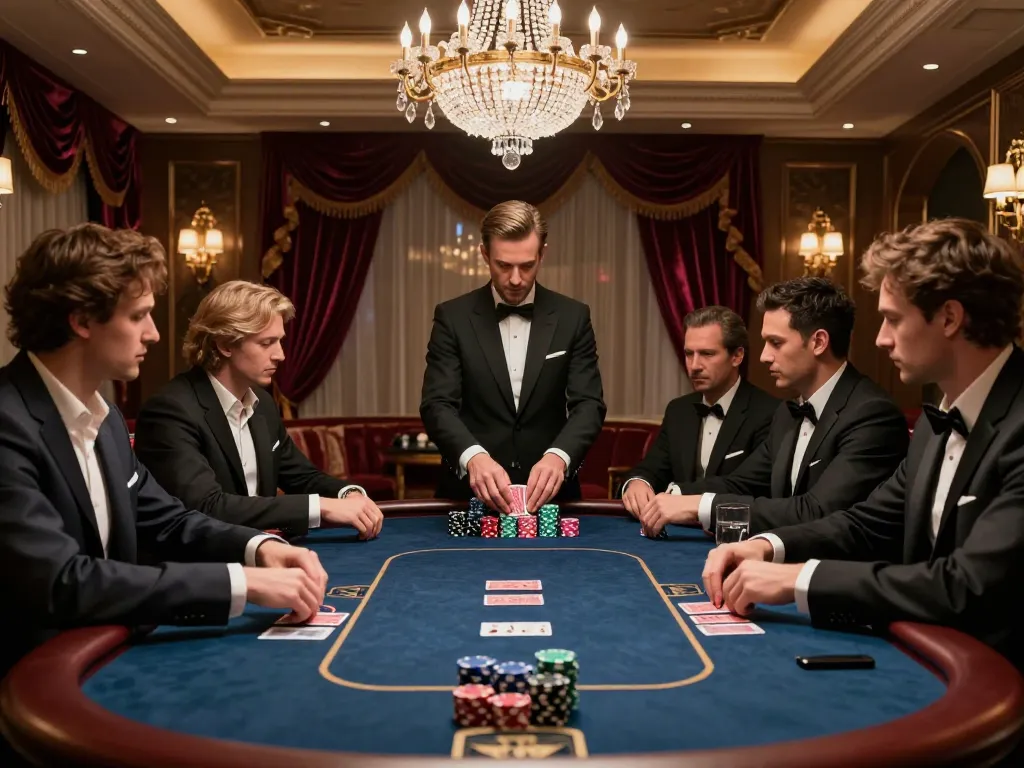 Action-packed poker scene at maxpoker88 with players strategizing during a high-stakes game.