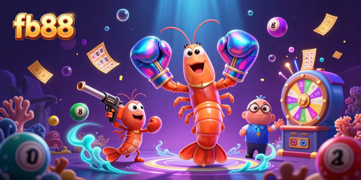 Engage in exciting games at fb88 with vibrant lottery elements and lively underwater characters.