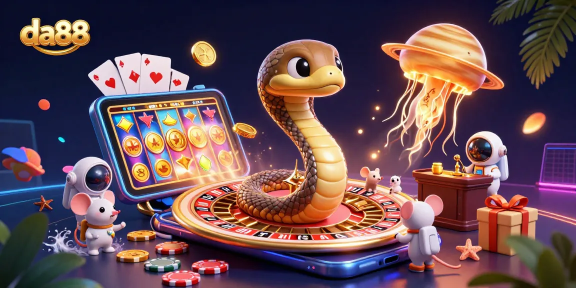 Engage with exciting gaming action at da88 featuring a colorful 3D casino scene