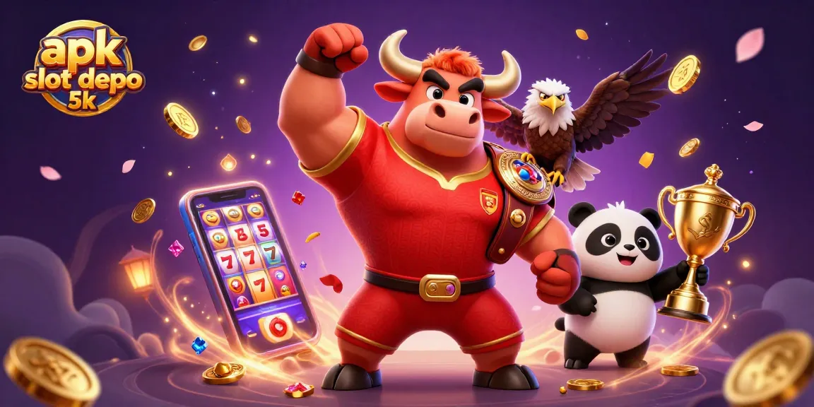 Experience thrills with apk slot depo 5k showcasing vibrant characters and casino elements.